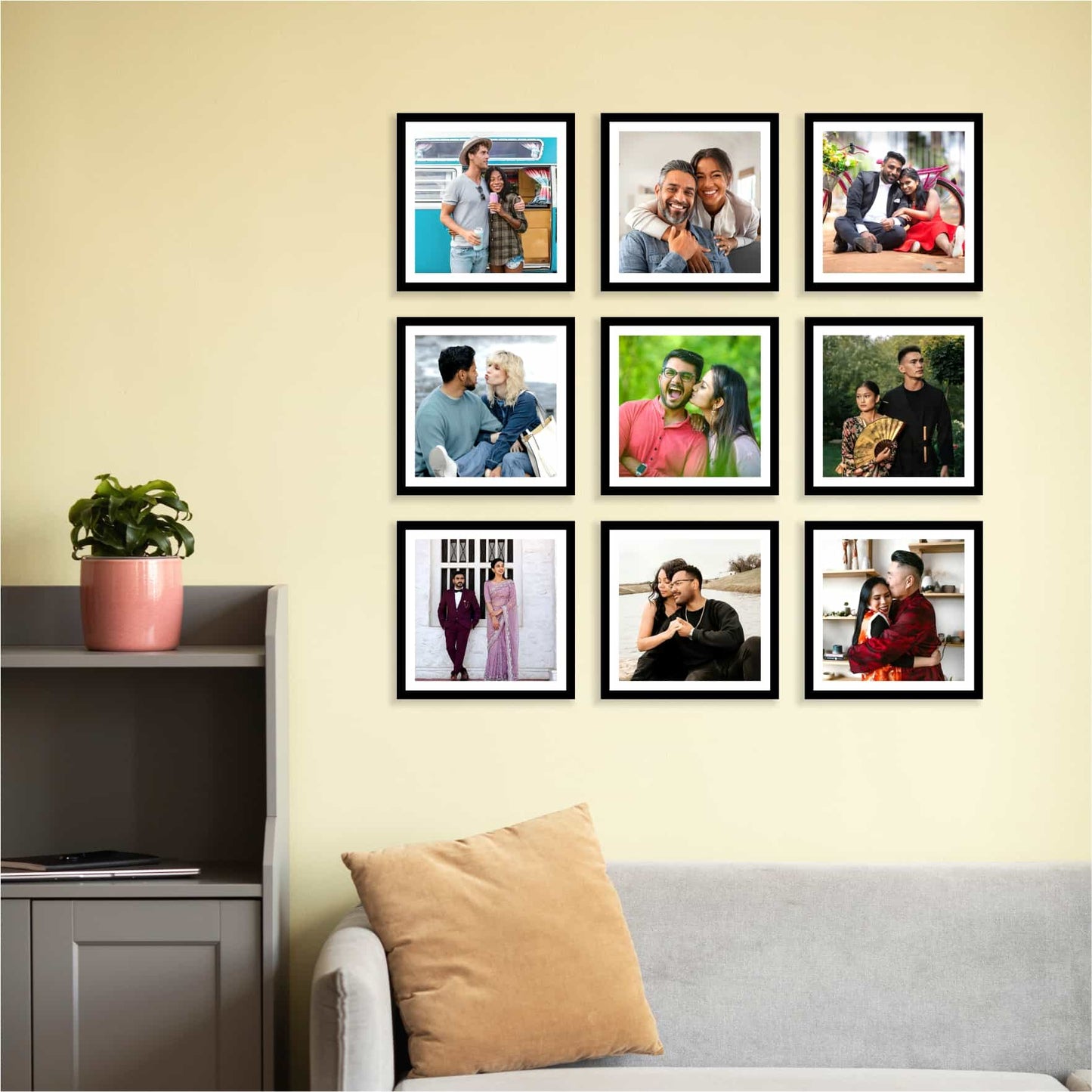 Set of 9 Frames with Photos